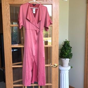 XS Express Satin Wrap Maxi Dress